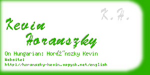 kevin horanszky business card